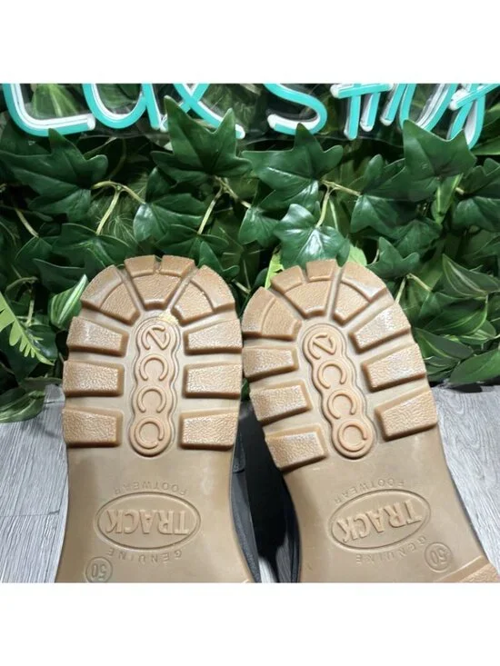 ECCO Track 25 Hydromax Black Chelsea Boot Water Repellent EU 50 Size 16- 16.5 US - Picture 9 of 10